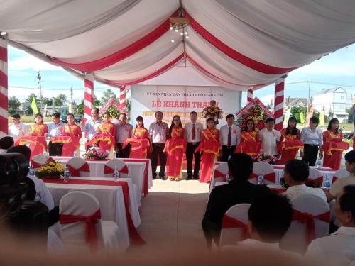 Lễ khánh thành công trình Khu dân cư, tái định cư khóm 3, Phường 9, thành phố...